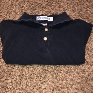 Dark blue cropped polo
